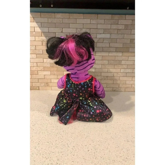 Build A Bear Honey Girls Teegan Purple Tiger Cat b5 - Picture 3 of 6